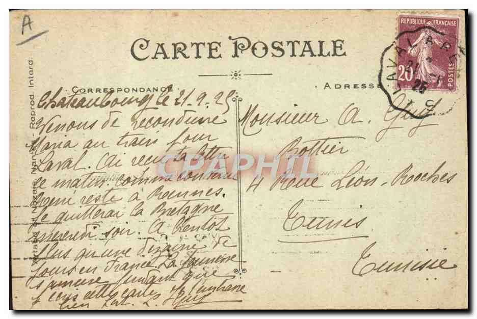 CPA Bretagne Duo d'amour Folklore — Verso