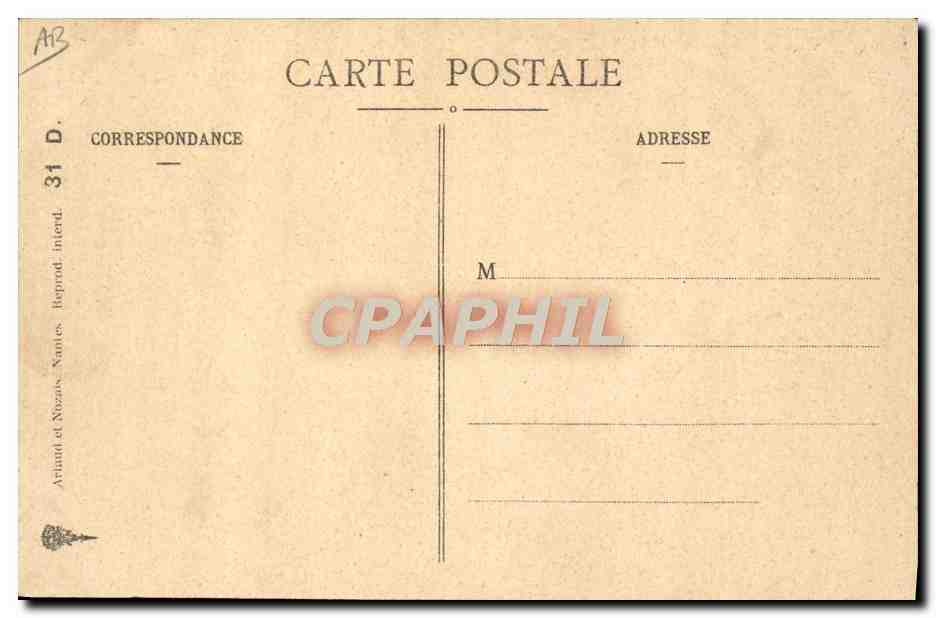 CPA Bretagne Soir de mariage La cueillette du bouquet virginal Folklore — Verso