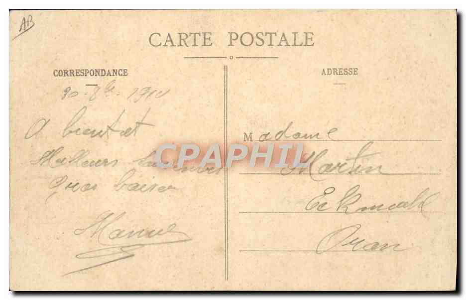 CPA Bretagne Yvon mon epoux cheval Folklore — Verso