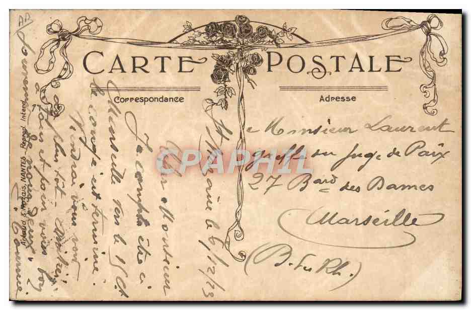 CPA Bretagne Ma doue Folklore — Verso