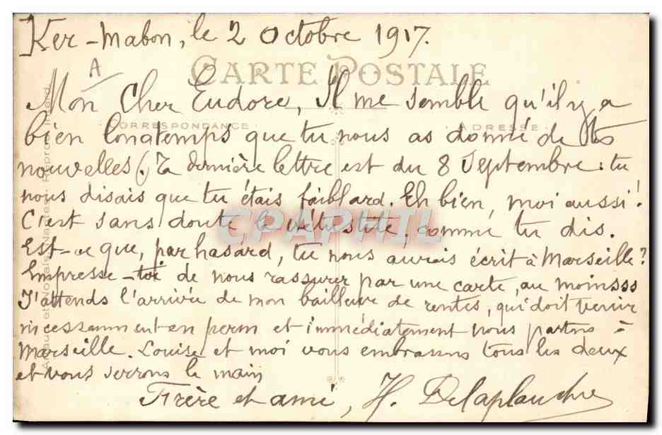 CPA Bretagne La soupiere de famille Folklore — Verso