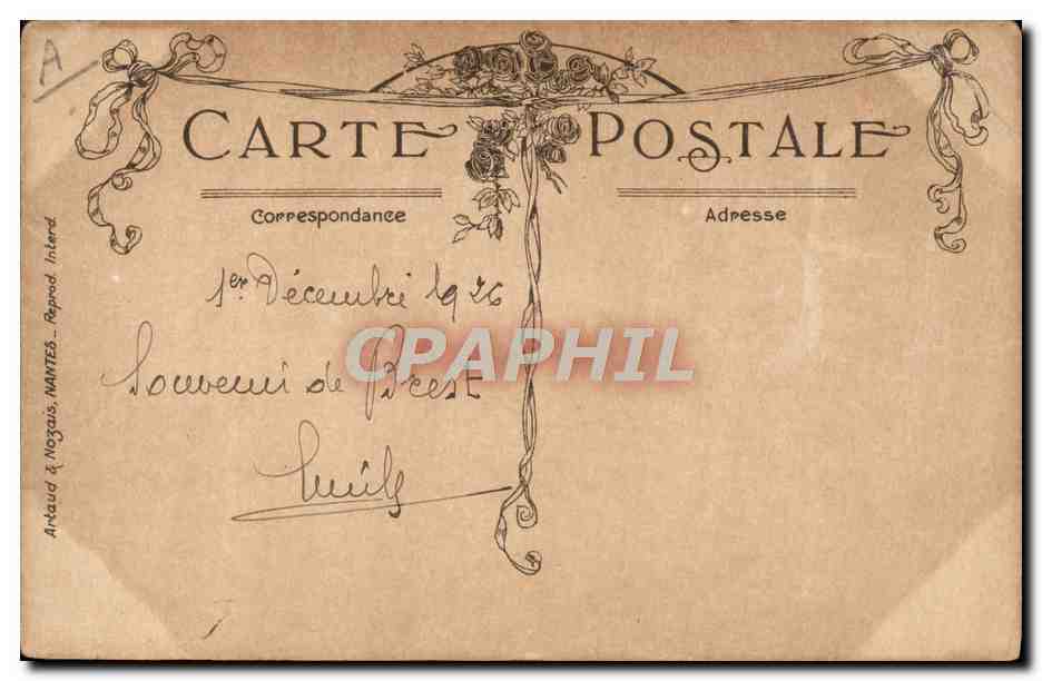 CPA Bretagne Idylle a la fontaine Folklore — Verso