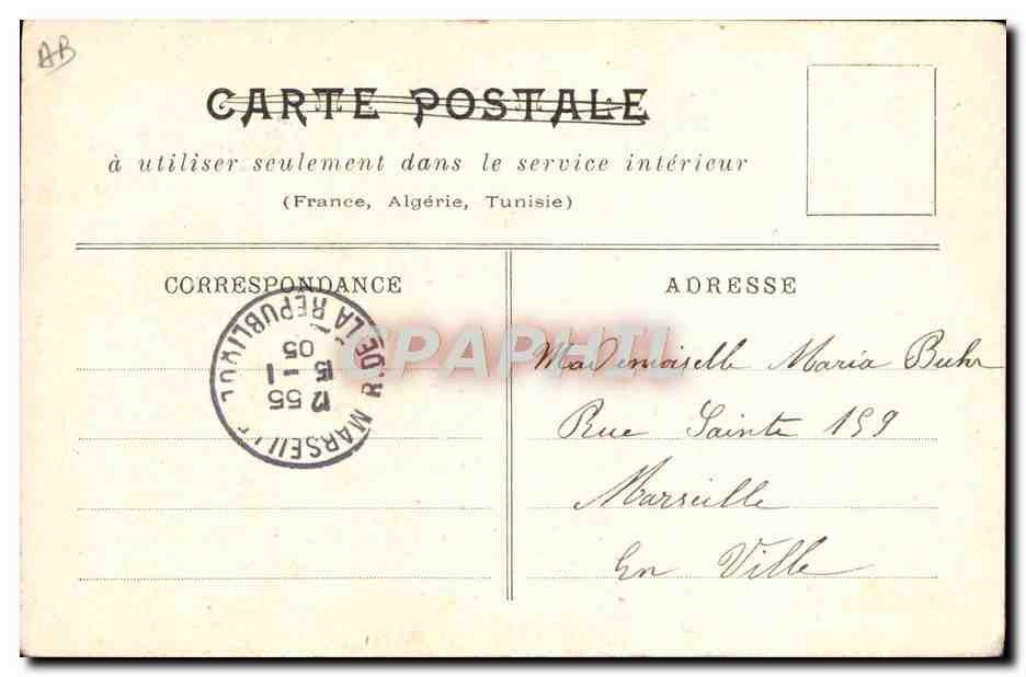CPA Bretonne Folklore — Verso