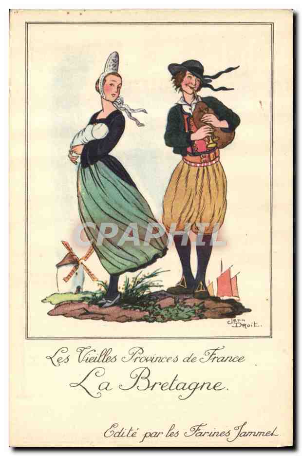 CPA Farines Jammet Bretagne Folklore