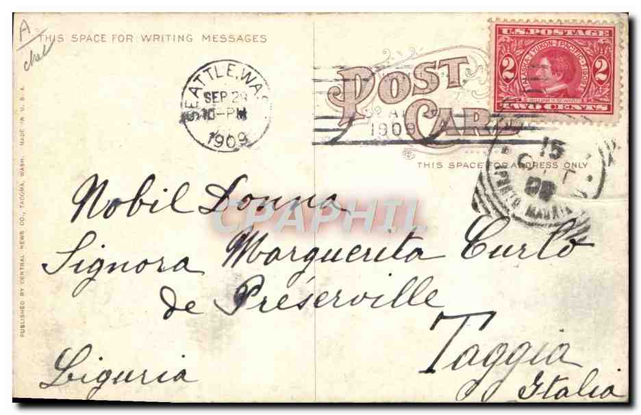 CPA Indiens Alaska Indian Woman  — Rückseite