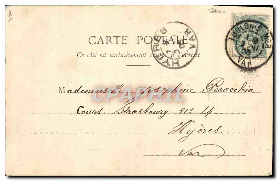 CPA Folklore Femme le tabac La cigarette Tabac  — Verso