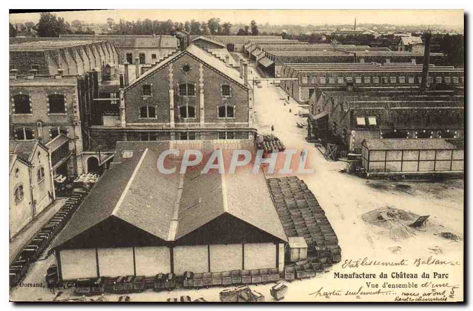 CPA Manufacture du chateau du parc Vue d'ensemble Tabac Balsan