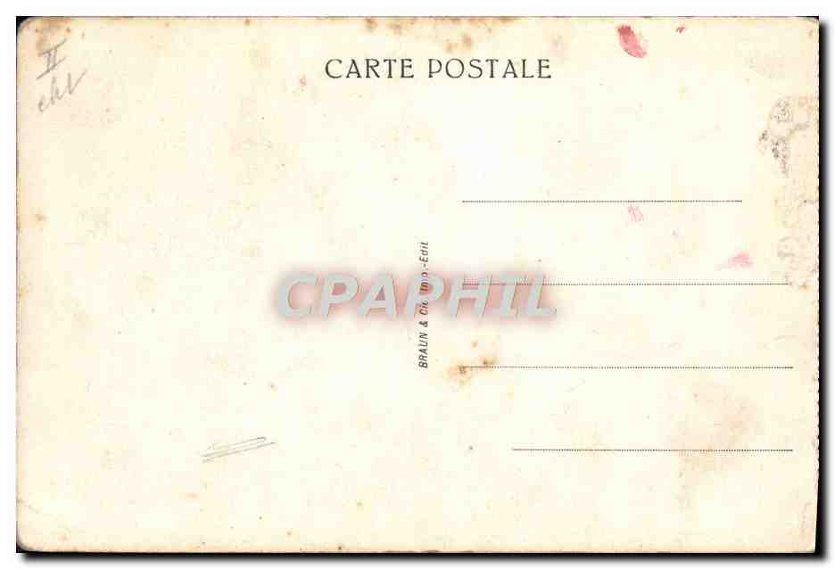 CPA Folklore Sechage du tabac en Alsace  — Rückseite