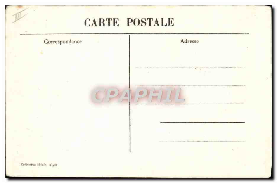 CPA Folklore Femme arabe chez elle Tabac  — Verso