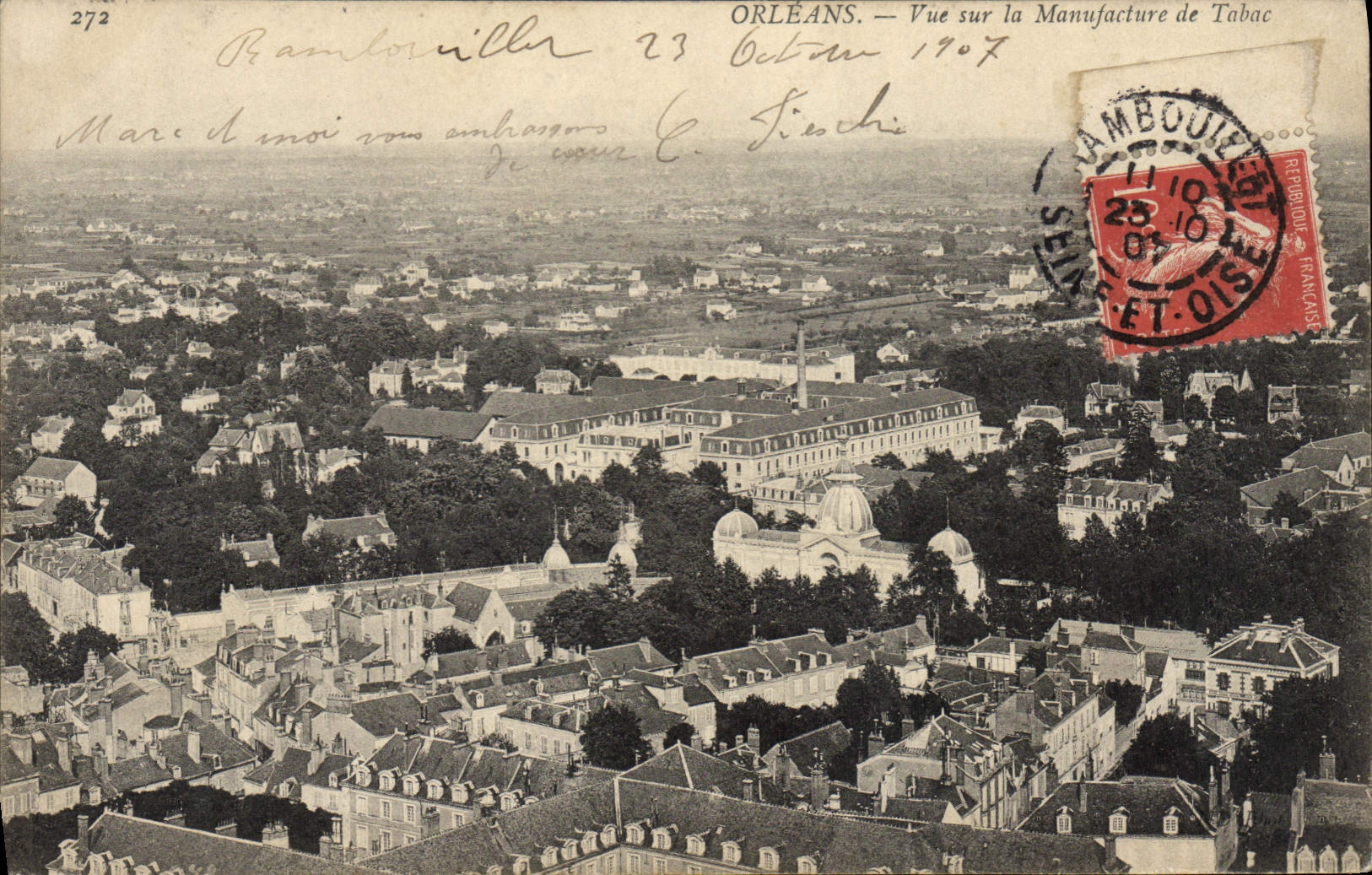 CPA Orleans Vue sur la manufacture de tabacs