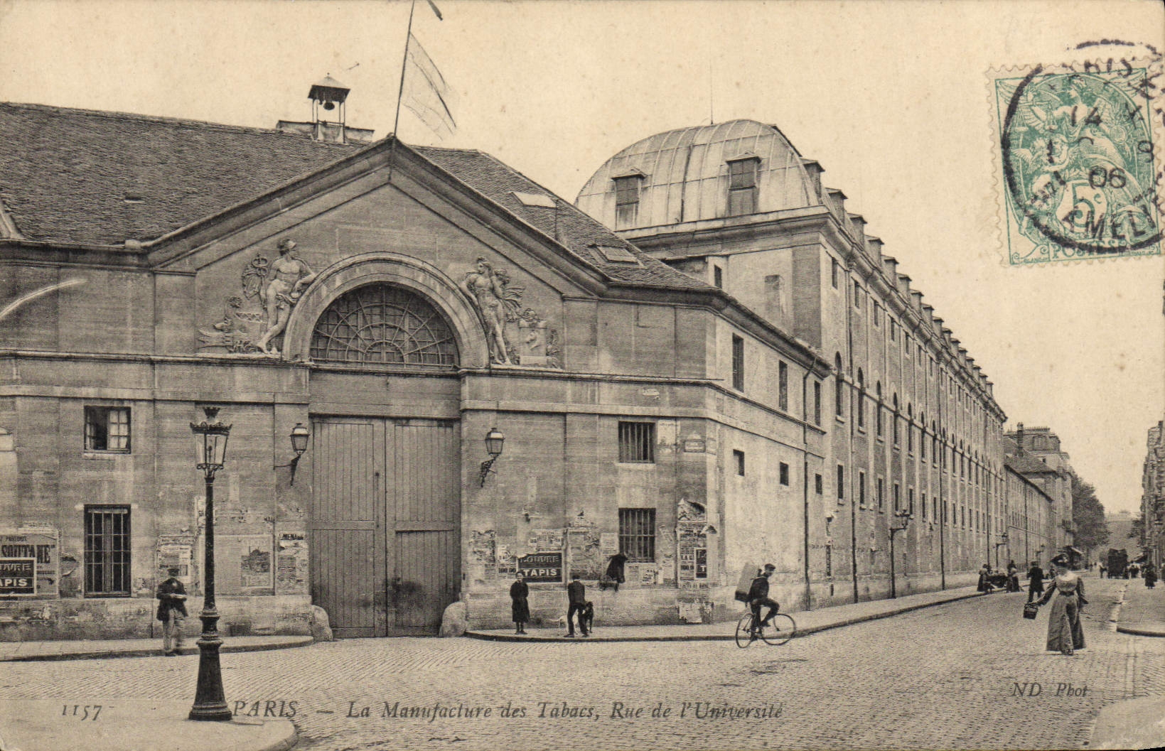 CPA Paris La manufacture de tabacs Rue de l'universite