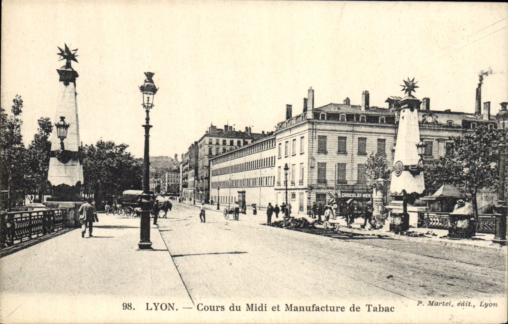 CPA Lyon Cours du Midi et manufacture de tabac
