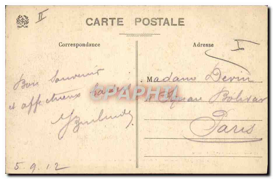 CPA Saint Die Pres de la maison forestiere des molieres Cascade  — Rückseite