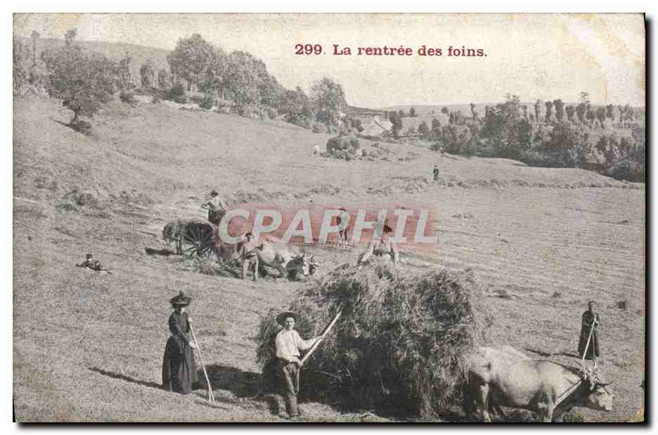 CPA La rentree des foins 