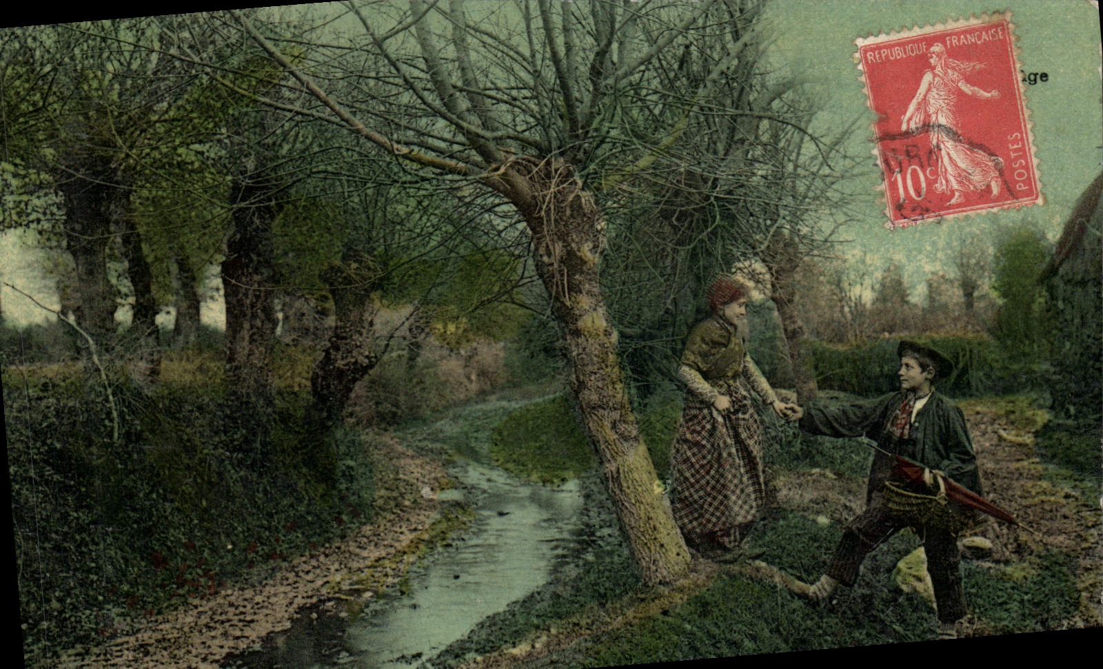 CPA Le passeur Folklore 