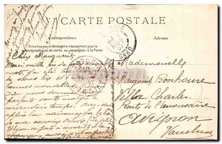 CPA La becquee Folklore — Verso