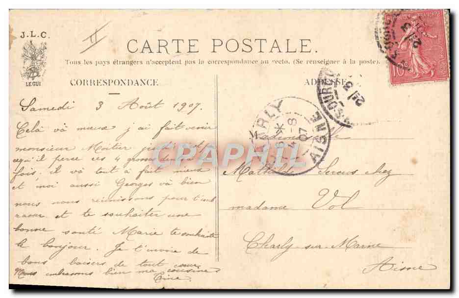 CPA Entre deux averses Folklore — Verso