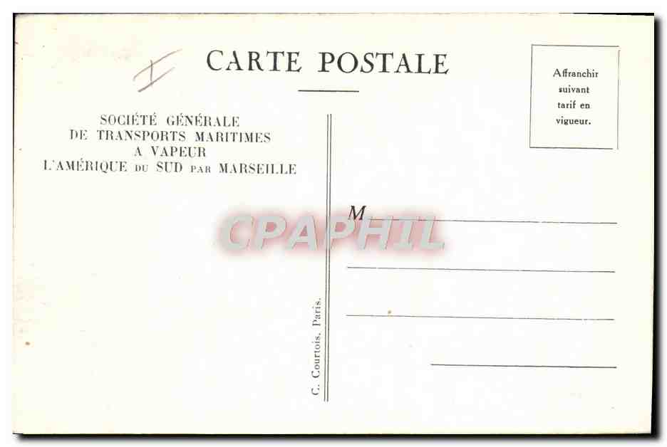 CPA Bateau Paquebot SGTM Cabine de priorite a 1 place Salle de bains  — Verso