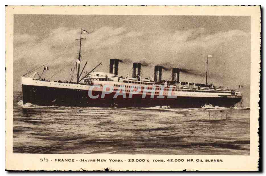 S/S France — Havre-New York — Édition Spéciale de la C° G° Transatlantique (French Line)