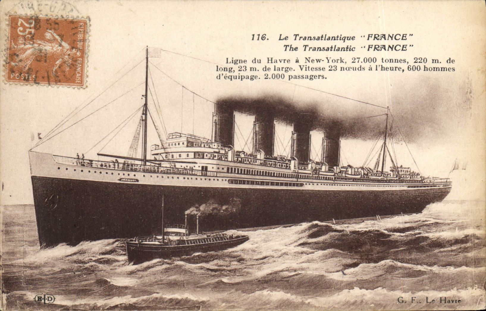 CPA Bateau Paquebot France 