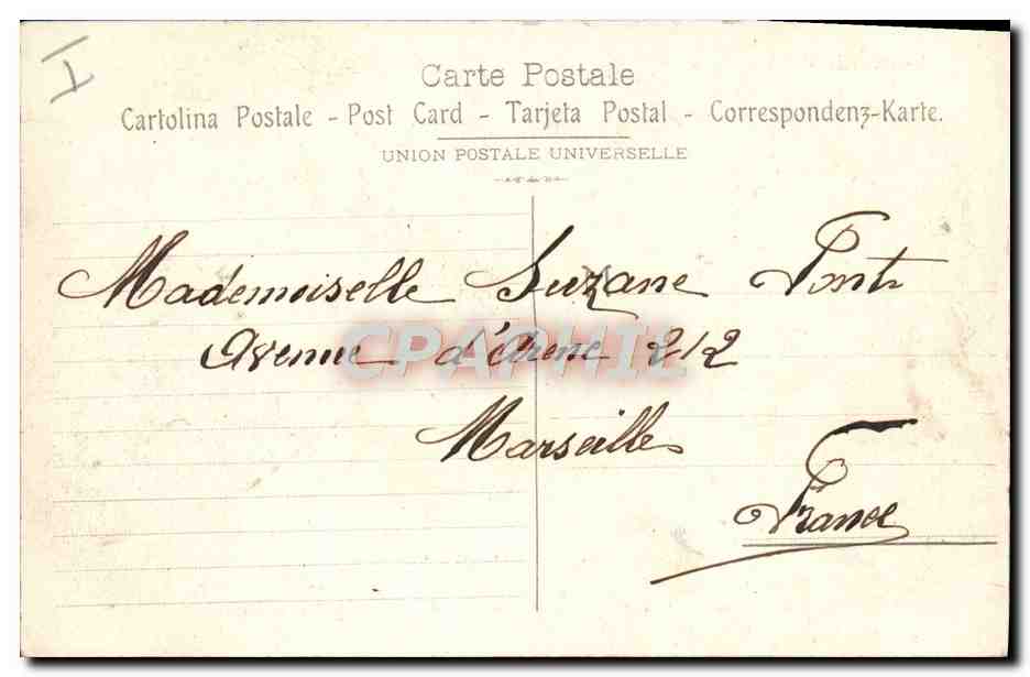 Paquebot Formosa — Nouveau Paquebot Français à double hélices — H. Grimaud & Cie Marseille — Verso