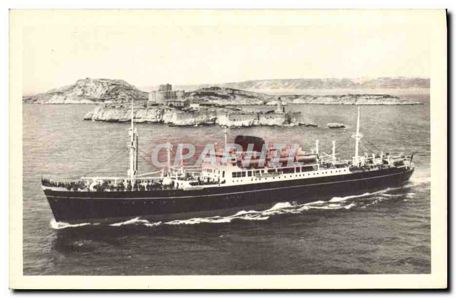 Navire de la Compagnie des Messageries Maritimes — 'Ferdinand de Lesseps' et 'Jean Laborde' — Imp. Transatlantique, France