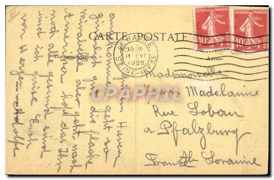 CPA Bateau Paquebot Le Havre Transatlantique France  — Verso
