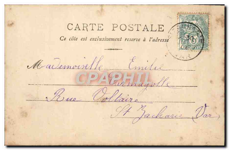 Langage de parapluie — Affection baiser — éditeur J.K. n°3 — Rückseite