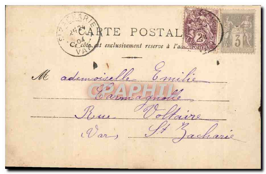 Langage de Parapluie — Amitié Cinçère — Dédain — Verso