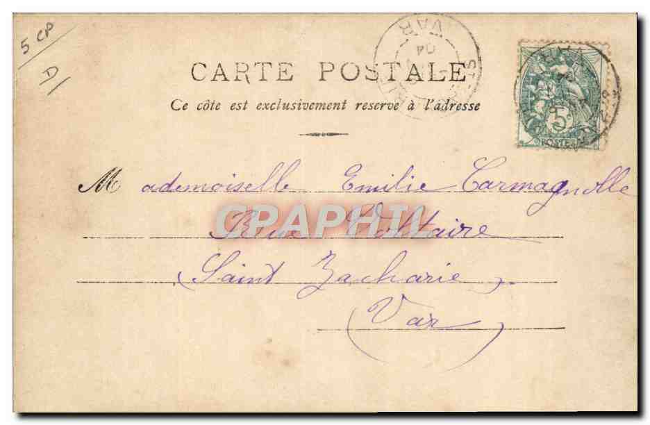CPA Fantaisie Femme Langage de parapluie — Verso