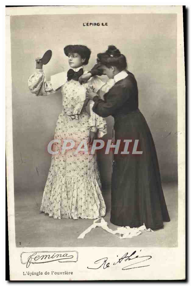 CPA Fantaisie Femme L'epingle 
