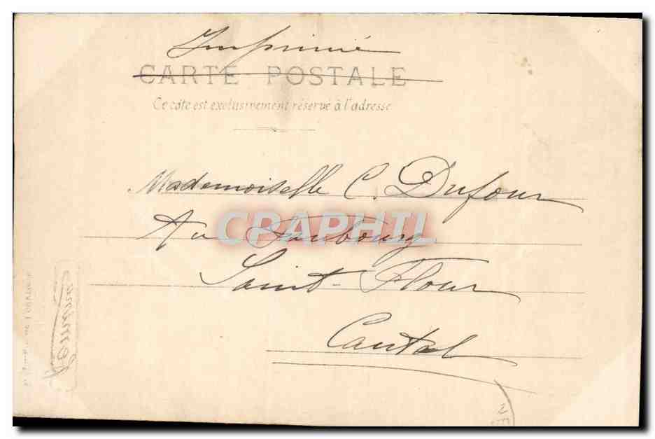 CPA Fantaisie Femme L'epingle  — Verso