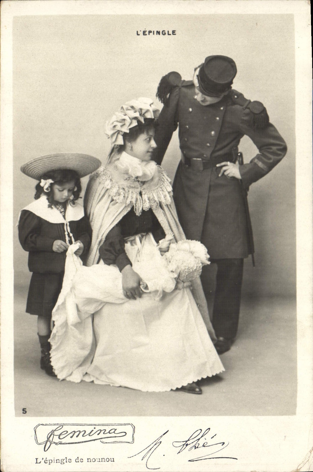 CPA Fantaisie Femme L'epingle 