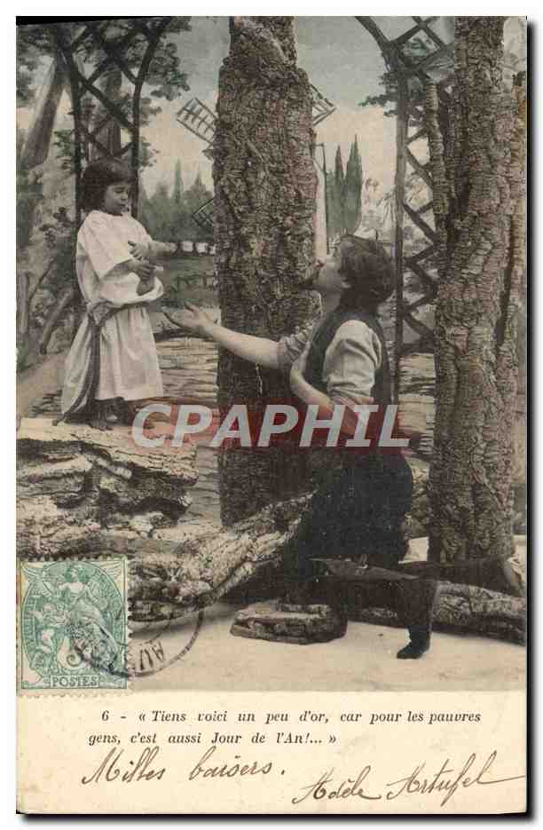 CPA Fantaisie Enfant Homme L'annee nouvelle
