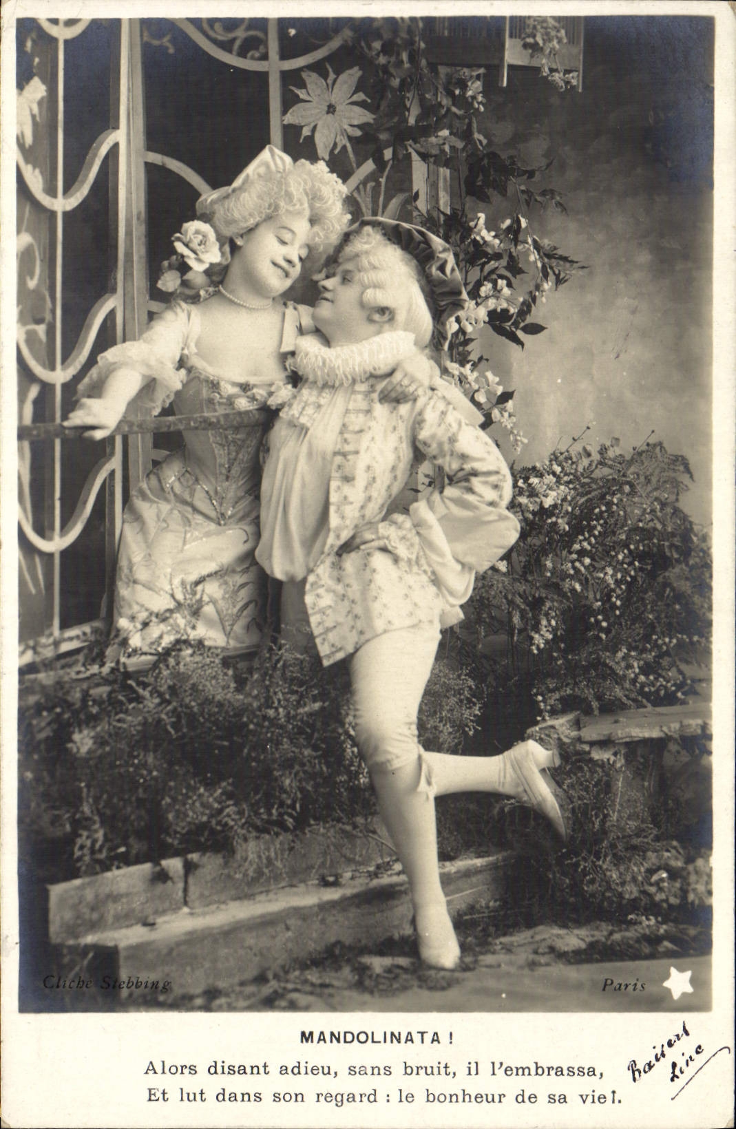 Mandolinata ! — scène de théâtre — Cliché Siebbing, Paris