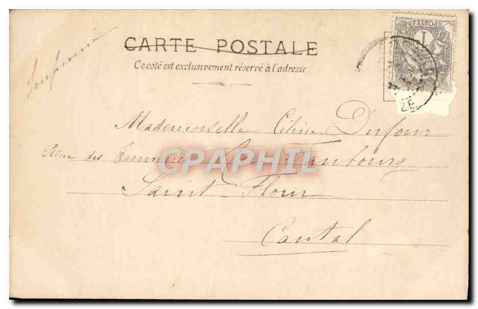 CPA Fantaisie Femmes L'ecole des graces — Verso