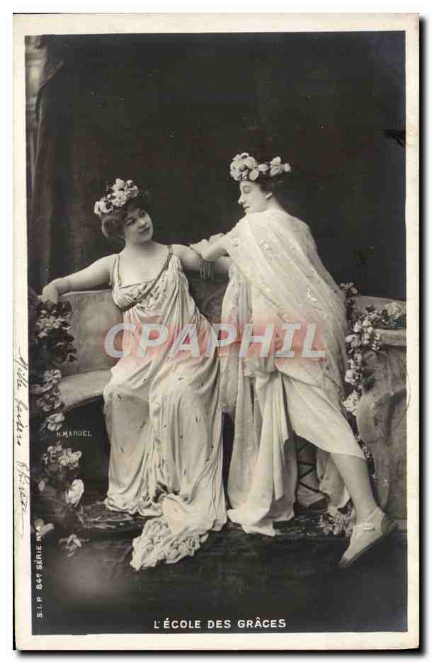 CPA Fantaisie Femmes L'ecole des graces