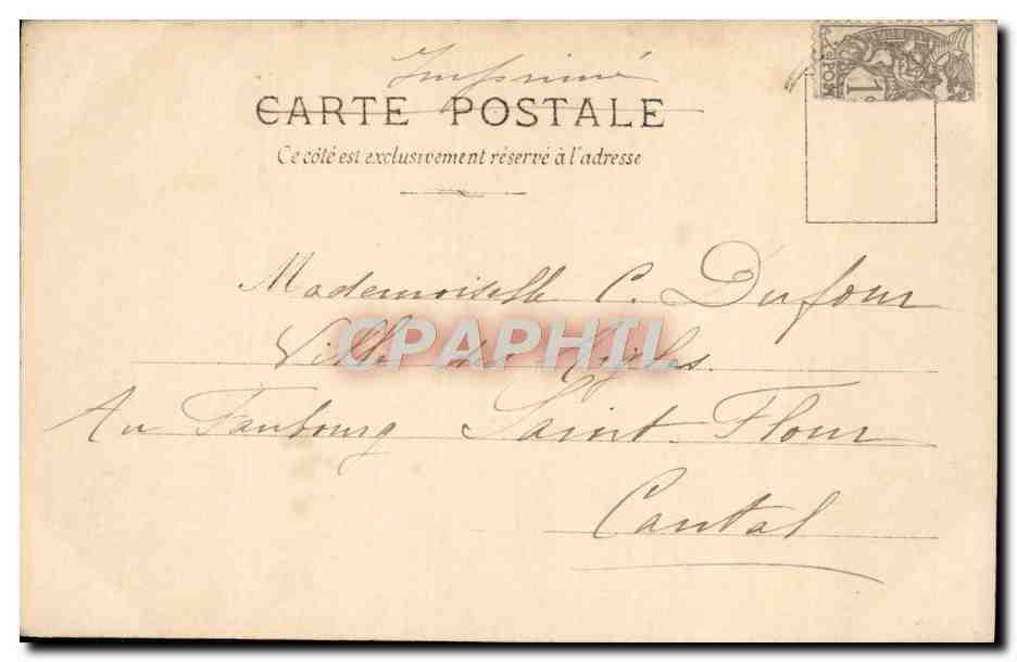 CPA Fantaisie Femmes L'ecole des graces — Verso