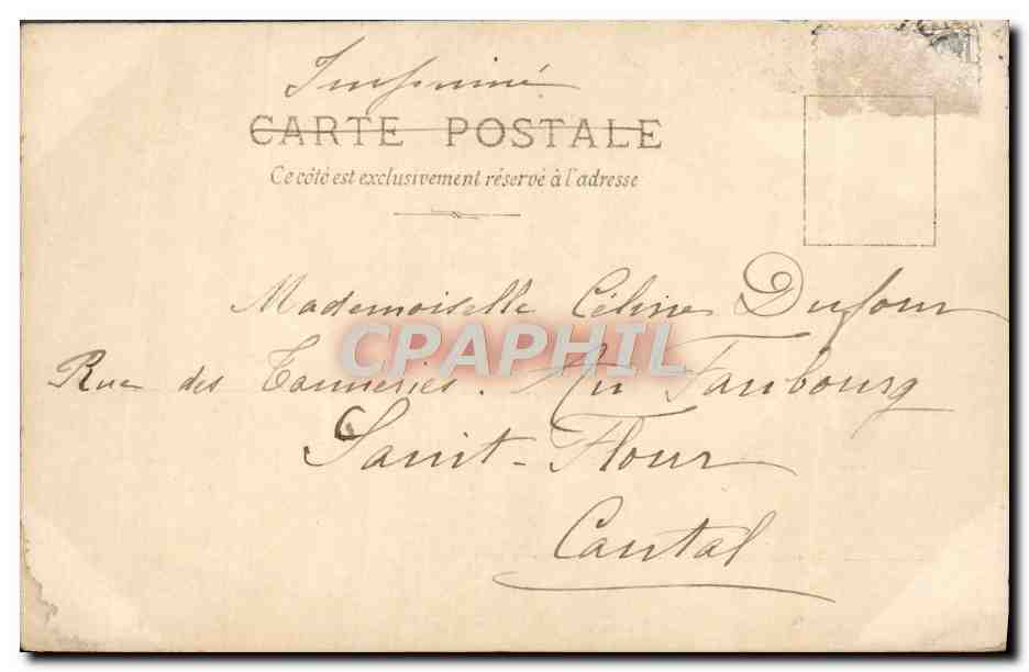 CPA Fantaisie Femmes L'ecole des graces — Verso
