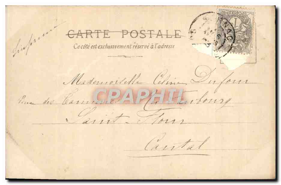 CPA Fantaisie Femmes L'ecole des graces — Verso