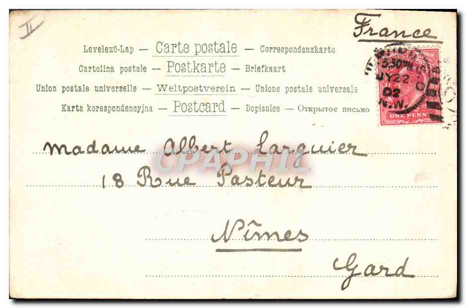 CPA Ane Mule  — Rückseite