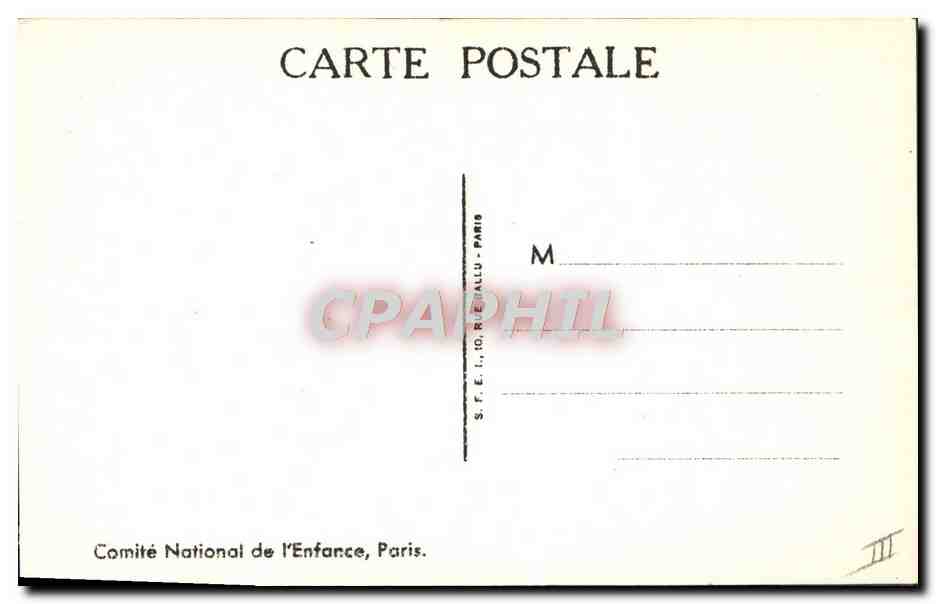 CPA Fantaisie Illustrateur Semaine nationale de l'enfance Le loup et l'agneau — Rückseite