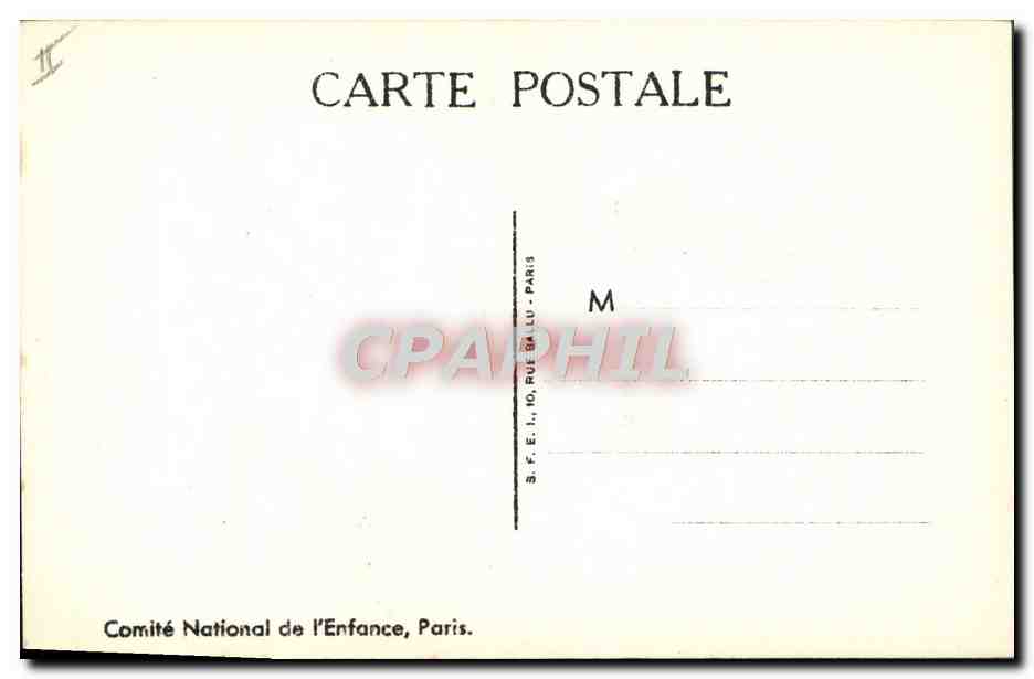 CPA Fantaisie Illustrateur Semaine nationale de l'enfance Les canards et la tortue  — Rückseite