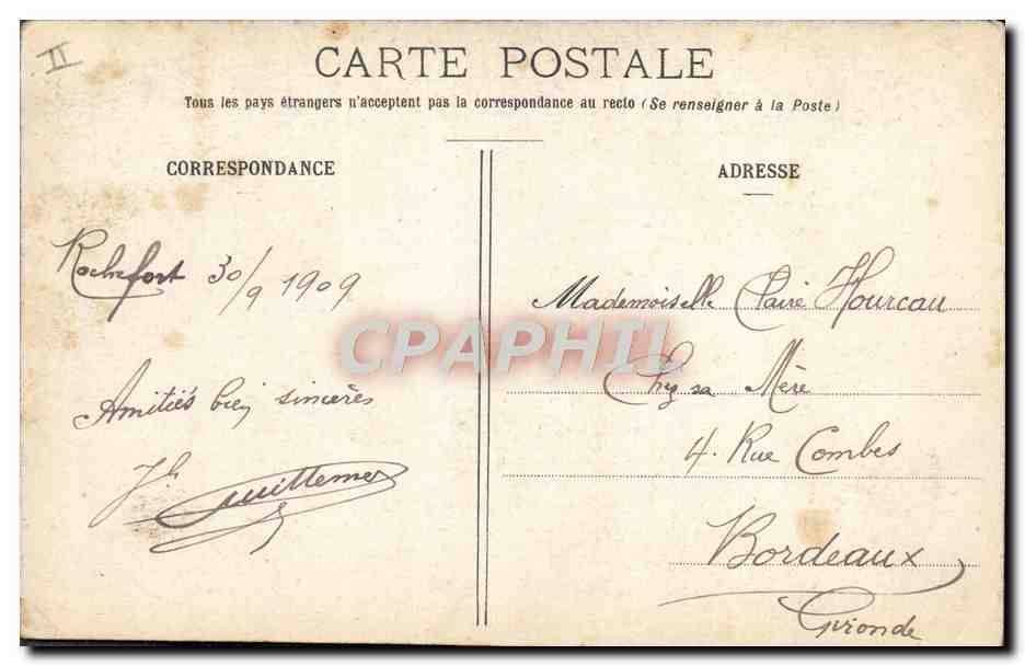 Soldats en train de jeter des pommes de terre — Aux Patates ! — Déposé. — Reproduction interdite. — Verso