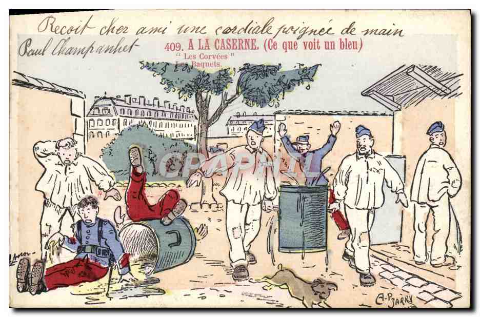 Les Corvées — A LA CASERNE — C.P. BARRY