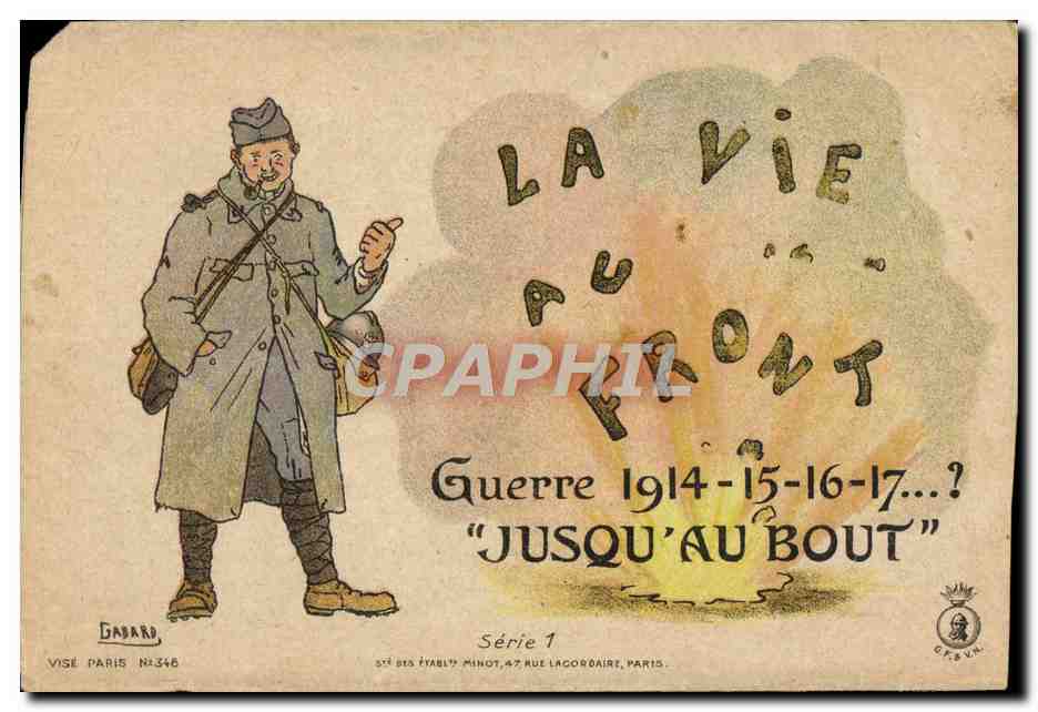 CPA Enveloppe Militaria La vie du front