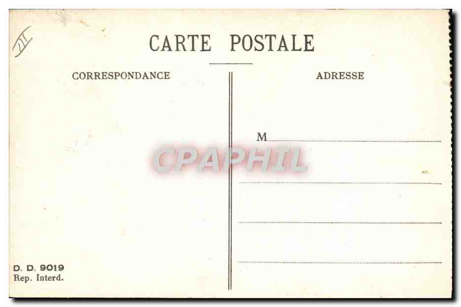 Éducation physique — scène d'entraînement militaire — éditeur D. D. 9019 — Verso