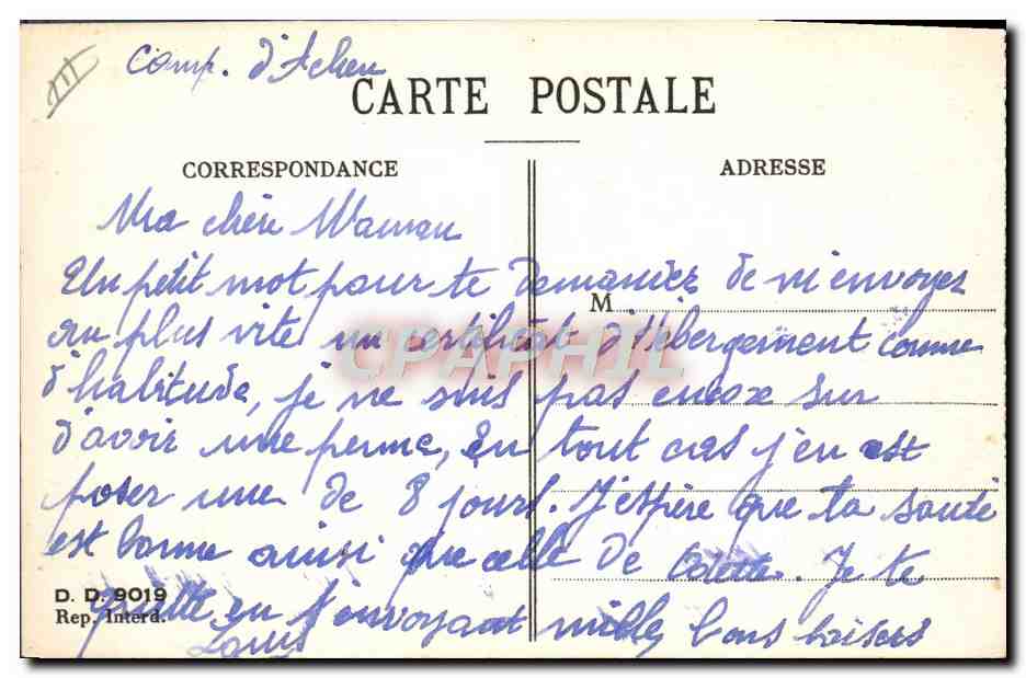 Rêves embaumés — A. Gailliers — Chamond N°22 — Reverso