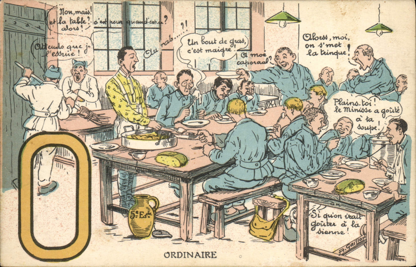 Repas de soldats — scène humoristique — F. Gaillan, n° 0