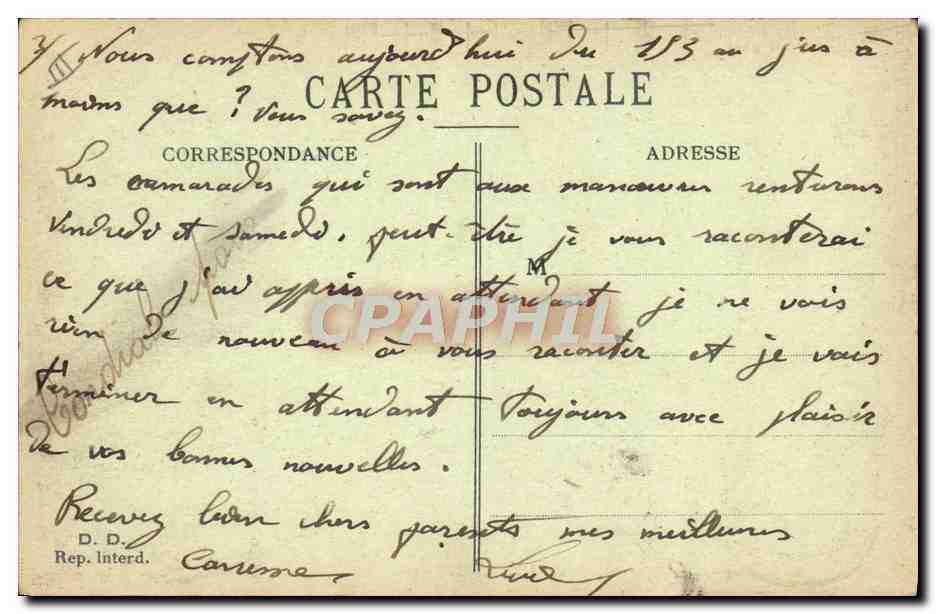 Repas de soldats — scène humoristique — F. Gaillan, n° 0 — Reverso